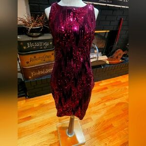 Plum Sequin mini dress